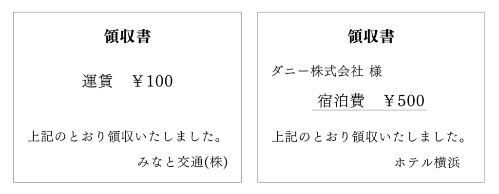 旅費交通費等報告書（領収書）